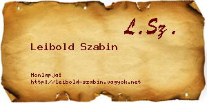 Leibold Szabin névjegykártya